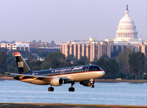 Reagan National Airport, Washington, DC. Located smack in the center of two overlapping air-exclusion zones, Reagan ...