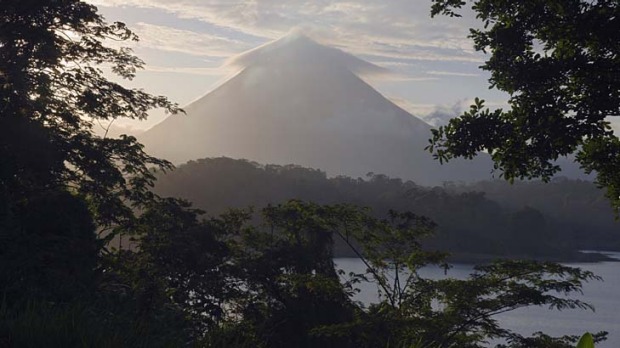 Seething sight ... the cone-shaped Mount Arenal volcano in north-western Costa Rica.