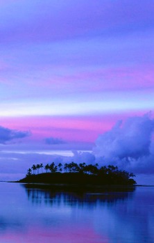 Dawn in the Cook Islands.