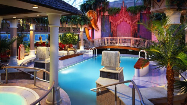 Action stations: Radiance of the Seas offers swimming pools, rock-climbing and a miniature golf course.