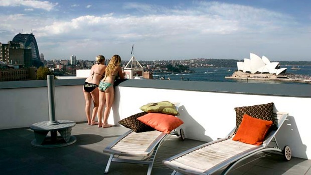 Stunning view ... Sydney Harbour YHA.