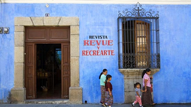 Once powerful ... a colonial-style building in the former capital, Antigua.