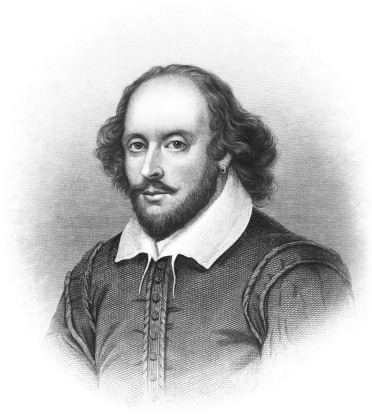 A sketch of William Shakespeare.