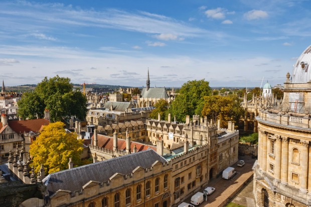 Cityscape of Oxford, England.