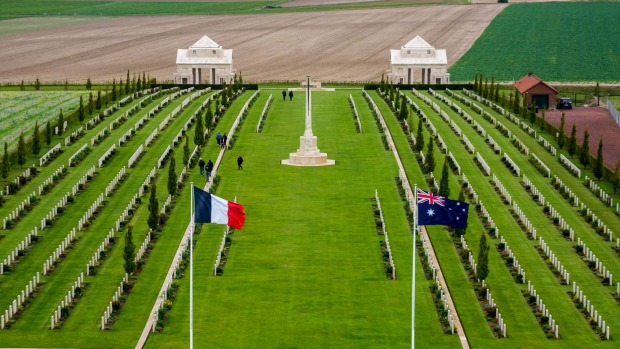 Australian National Memorial to the dead of World War I, Villers-Bretonneux. Taking a guided tour of battlefields can be ...