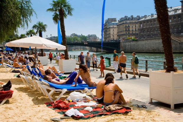 Paris Plage, Paris, France: The original and still the best "city beach" concept sees the Seine riverbanks transformed ...