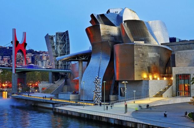 One of the best waterfront buildings: The Guggenheim Museum, Bilbao, Spain. One of the world's most fabulous and ...