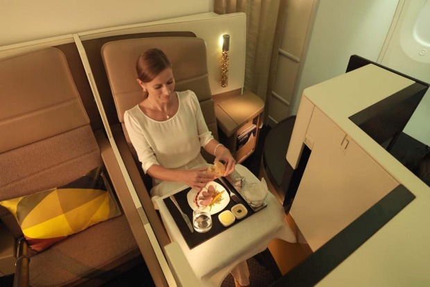 Etihad business class studio.