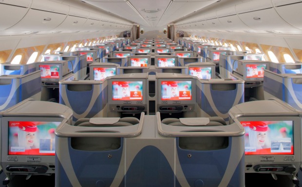 Emirates A380 Business Class.