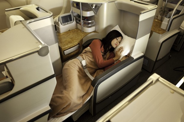 Emirates A380 Business Class.