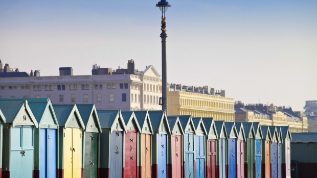 Beach huts at Hove which can change hands for more than $30,000.