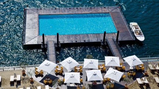 Water on the water, Grand Hotel Tremezzo, Lake Como.