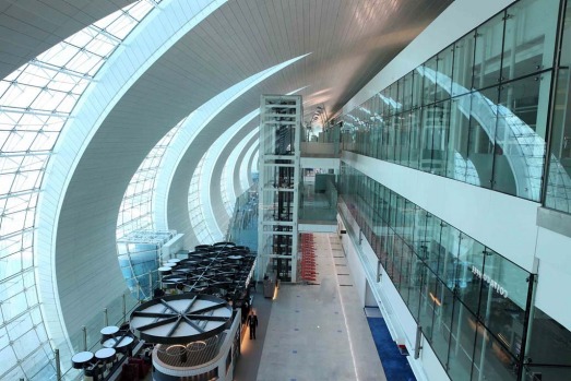 Concourse A at the new Dubai Airport terminal designed specifically for A380 superjumbo jets.