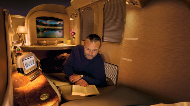 An Emirates first-class suite.