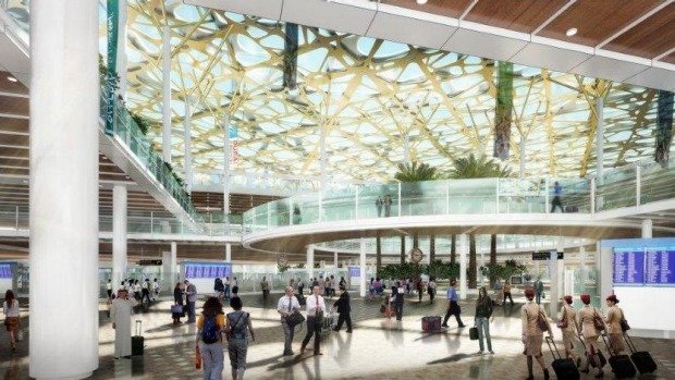 An artist's impression of the new airport's concourse.