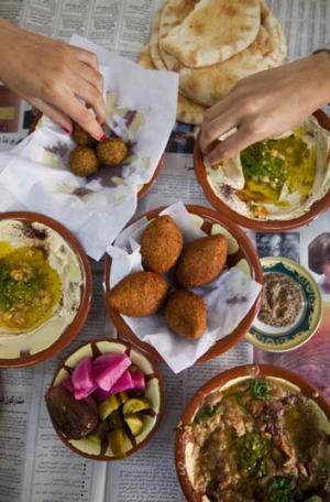 Lunch at Muhyeddin Awwad restaurant in Oman.