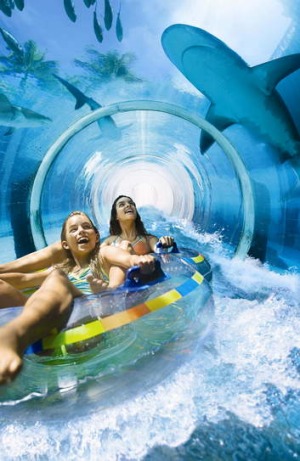 Aquaventure water park's Anaconda water slide.