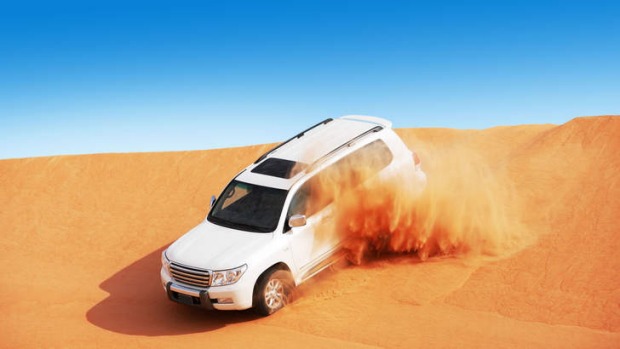 'Dune bashing' in Dubai.