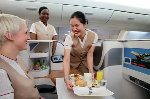 Emirates flight attendants start on a basic annual salary of about 47,000 dirhams ($A12,200), plus hourly flying pay, a ...