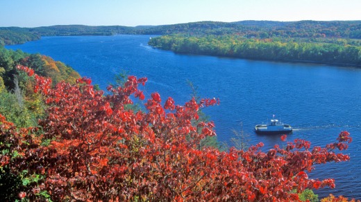 View of the Connecticut River from Gillette Castle, East Haddam, Connecticut.