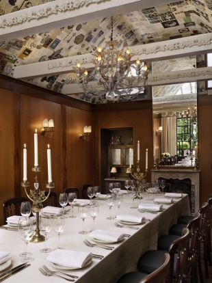 Private dining at Chateau Marmont, West Hollywood.