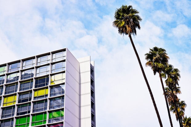 The exterior of The Line in Downtown Los Angeles.