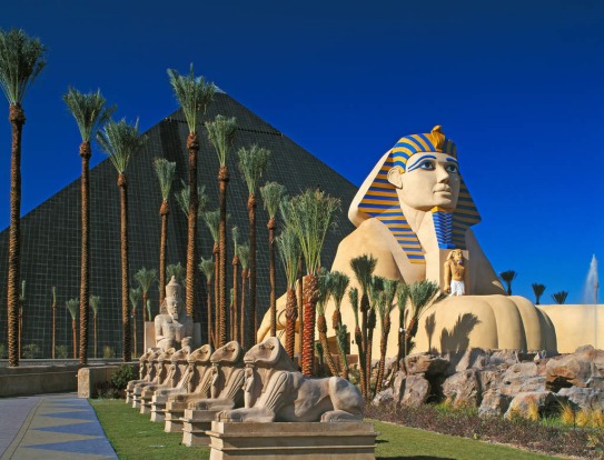 Embrace the tackiness: Take a look of some of the best theme hotels in Las Vegas. Pictured: The Luxor Hotel and Casino, ...