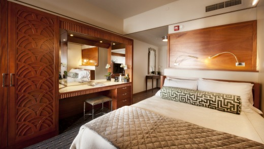 The Pullman rooms are reminiscent of historic train travel.