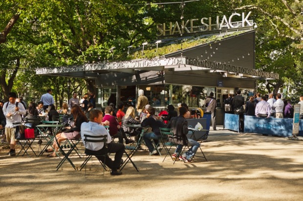 Madison Square Park in New York City - featuring popular fast-food chain Shake Shack - is the 17th most checked-in place ...