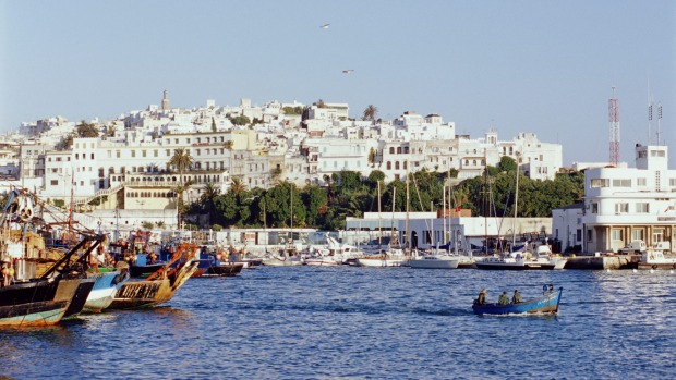Old Tangier, Morocco, from the harbour.