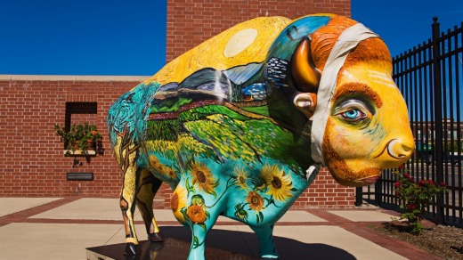 Bison by Geri Buckhart Weiner Rourke Art Museum Moorhead City Minnesota US.