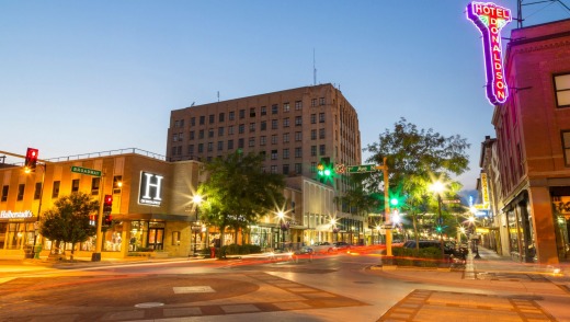 Downtown Fargo, North Dakota, US.