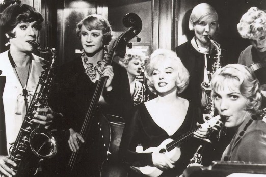 Tony Curtis, Jack Lemmon and Marilyn Monroe in Some Like It Hot