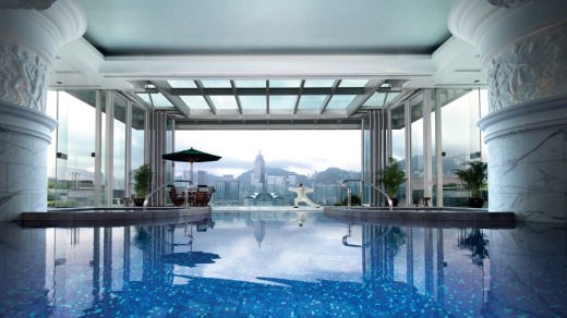 The pool at the The Peninsula Hong Kong.