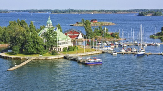 Islands in the Baltic Sea near Helsinki, Finland.