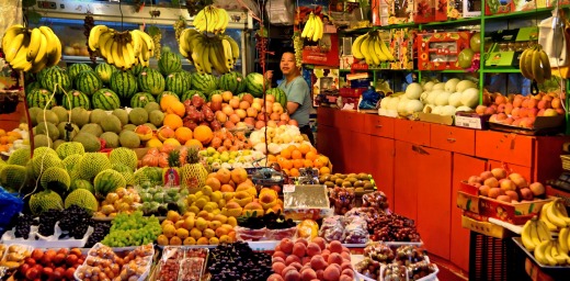 Market in The French Concession.