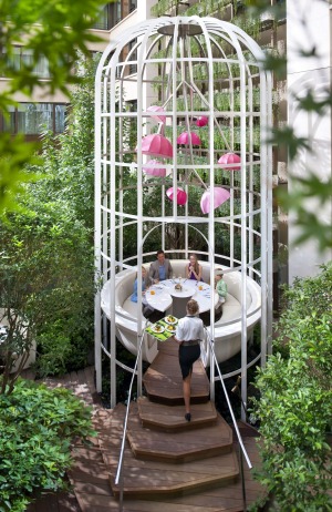 Garden glory: The Garden Table at the Mandarin Oriental in Paris.