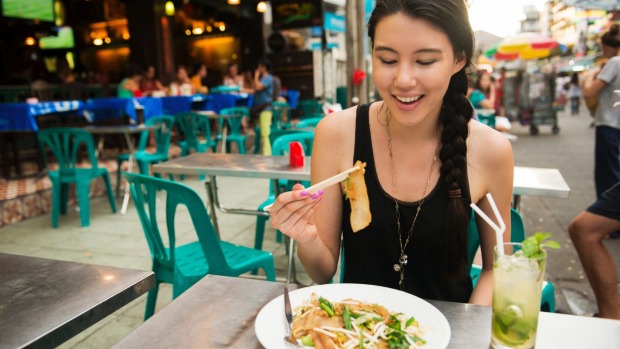 Eating on your own has its benefits when travelling - like being able to get a table.