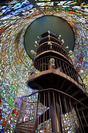 "Symphonic Sculpture" by Gabriel Loire at the Hakone Open Air Museum.