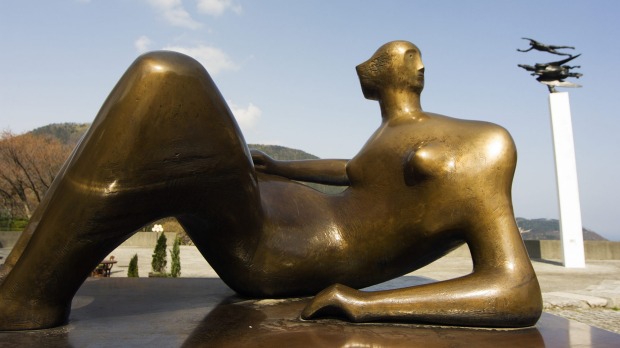 One of Henry Moore's reclining figures. The museum has 26 Moores on rotating display.