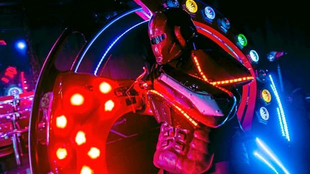 A performer dressed as a Robot is seen during a show at The Robot Restaurant in Tokyo, Japan.