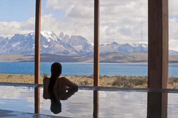 Pool with a view. Tierra Patagonia.