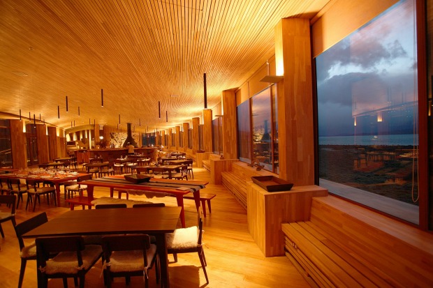 Tierra Patagonia's restaurant. Meals are included in the room rate.