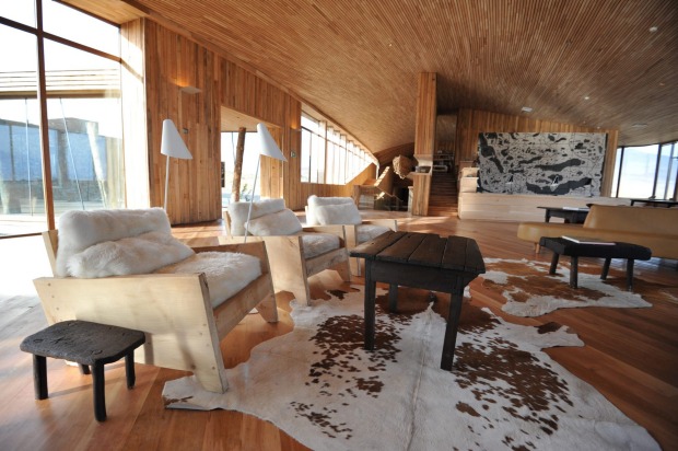 Tierra Patagonia's lounge area.