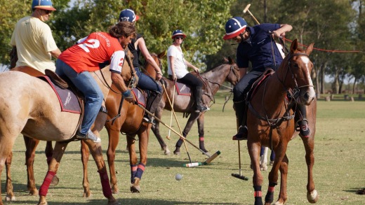 Polo playing at Puesto Viejo. Fun for amateurs and experts alike.