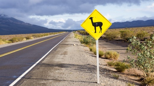 A roadside sign in Argentina.