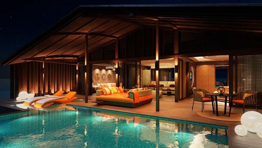 A suite with private pool.