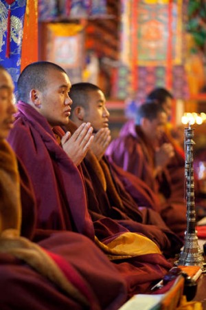 Monks at Tengboche.