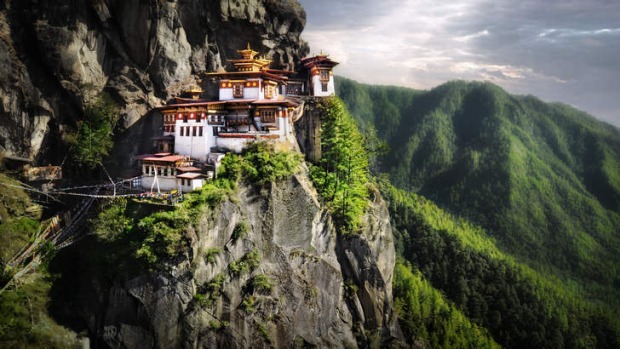 The cliff-hugging Tiger's Nest monastery.