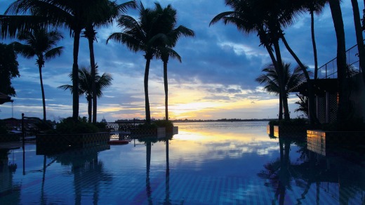 The vast infinity pool at the Vivanta Malabar.